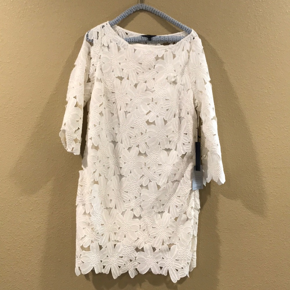 White Flower Lace Dress